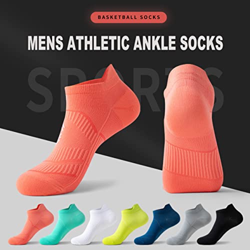 Tomily 6 Pairs Athletic Running Socks Soft Low Cut Ankle Compression Socks For Men Womens (Large, Mix Color(6 Pairs)) #TOP3