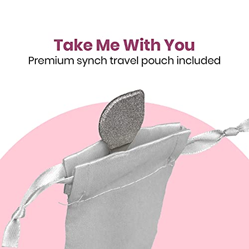 Lindo Beauty Buffer - Microdermabrasion Tool, Diamond Infused, Embedded Silicone Lip Scrubber, For Smooth Skin, Radiant Complexion, Travel Pouch Included
