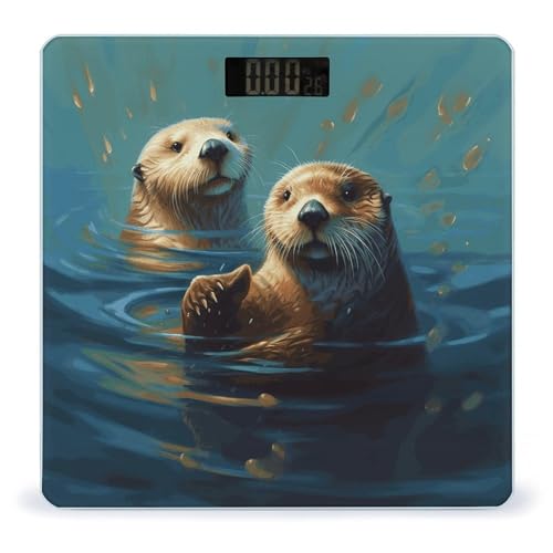 Báscula Digital de Baño Sea Otters con Plataforma Amplia miniatura 1