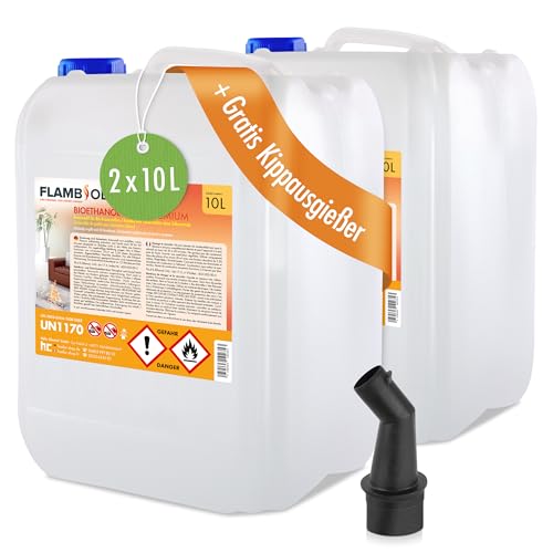 Höfer Chemie Bioethanol 96,6% Premium 2 x 10 L - Ethanol für...