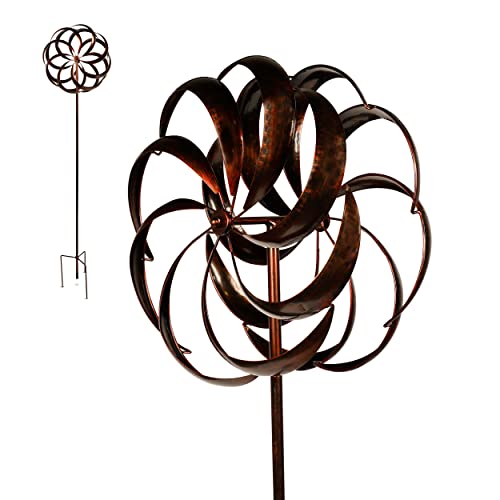 Mj Spinner Designs, Flower Kinetic Spinner For Lawn Garden And Patio Art Decoration, Outdoor Garden Spinners Yard Spinners, Kinetic Lawn Art, Hidden Gem Spinner For Yard, Garden Wind Spinner, Large #TOP6