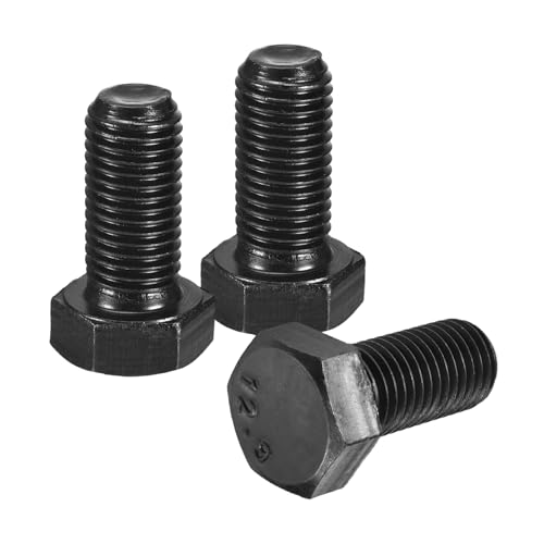 Boulons hexagonaux pas à gauche M16-2x35mm uxcell acier carbone noir de précision