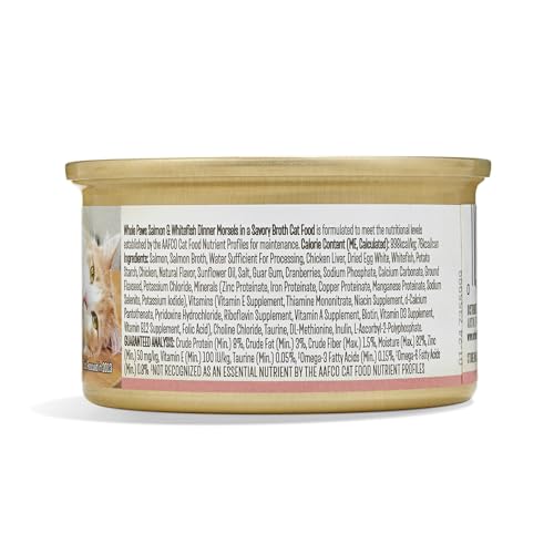 Image of Whole Paws, Wet Cat Food, Salmon & Whitefish Dinner in Savory Broth, 3 Ounce