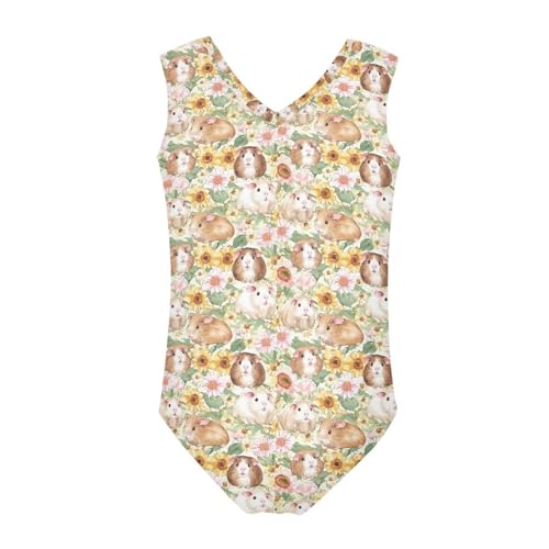 Image of Xpyiqun Swimsuits for Girls 3-14 V Neck Sleeveless Bathing Suit Summer Sport One Piece Swimwear Beach Swimming