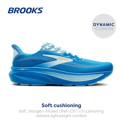 Brooks Brooks Men’s Ghost 17 Neutral Running Shoe - Cloissone/Blue/Orange - 12 Medium