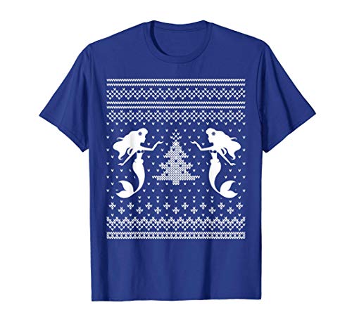 Feliz Navidad de la Sirena Divertida Navidad Fea Camiseta