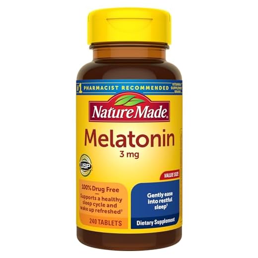 Nature Made Melatonin 3mg Tablets, 100% Drug Free Sleep Aid for Adults, 240 Tablets, 240 Day Supply