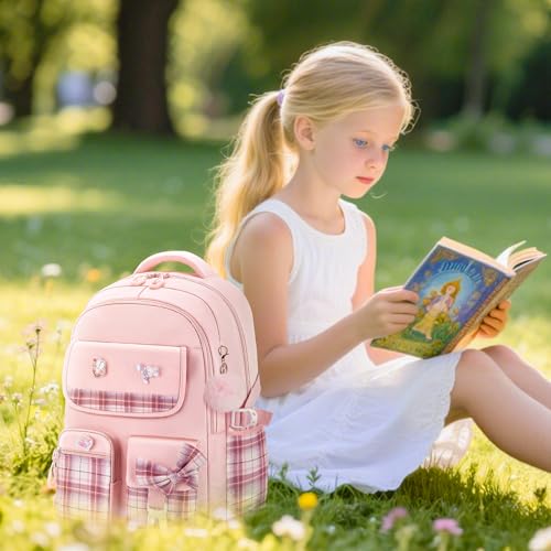 Image of Girls Backpack Kids Backpack for Girls School Kawaii Bookbag Book Bag for Elementary Primary School