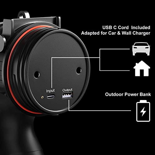 Buysight Rechargeable Spotlight Flashlight, Hand Held Spotlight 120000 Lumens Waterproof Flashlight Hunting Lamp With Red Filter(Normal) #TOP4