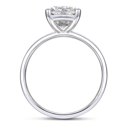 3 Carat Cushion Cut Moissanite Rings, Cushion Cut Moissanite Engagement Ring, 3ct Moissanite Rings2