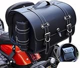 LOPAMCGH Motorrad Hecktasche für BMW CE 02 Scooter 2024, Motorrad Topcase 33L Wasserdicht, Leder Retro Motorrad Tasche Abschließbar, Motorrad Topcase Große Kapazität Topcase,C Black