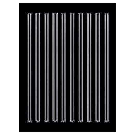 8 inch Long 10 Piece Premium Glass Tubes OD 12 mm Thickness 2 mm Tubing Borosilicate Blowing Tubes