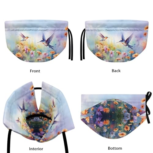 Image of Hummingbird Daisy Tea Cozy Kettle Dust Cover Large Tea Cosy Portable Easy to Clean Tea Pot Dust Cover Insulated Tea Cosy for Home Kitchen Office Holiday Party Decor, CZA18