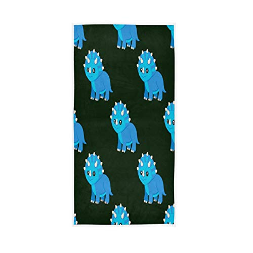 Preisvergleich Produktbild Funnyy niedliche Dinosaurier-Gesichtshandtücher, Waschlappen, weich, saugfähig, dickes Waschlappen, Mehrzweck-Handtücher für Badezimmer, Hotel, Spa, Küche, Gäste