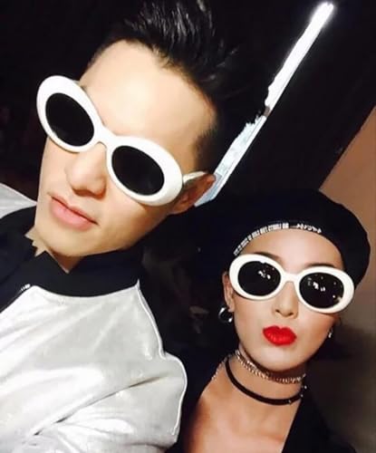 20 Pack Clout Oval Mod Sunglasses for Women Men Bulk Retro Round Lens Glasses Party Favors2