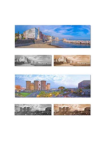 Toile Naples 30x90 cm habillage mur vide grand format cadre bois 3.5cm