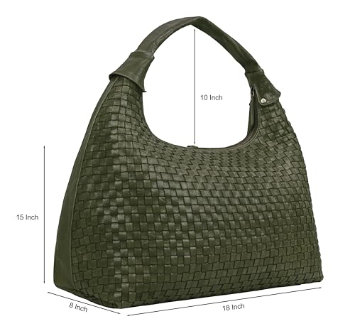 Bolso Tote de cuero trenzado Addison para mujer miniatura 3