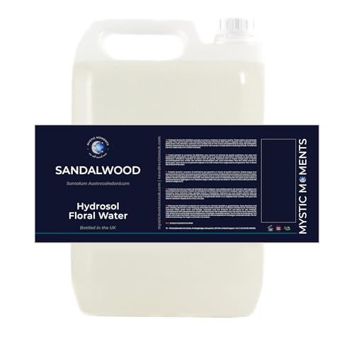 Eau florale naturelle au bois de santal Mystic Moments 5 litres pour cosmétiques