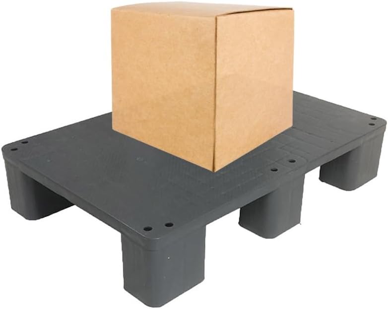 Plastic Pallets, Lightweight Plastic Pallets, Polyethylene Storage Dunnage Pad Board, Storage Racks Modular Platform, Easy to Stack (Color : Gray-1pack, Size : 15.7x11.8x4.7in)