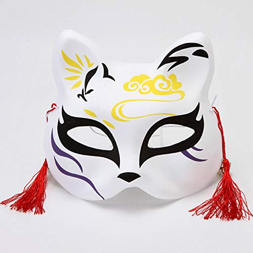 And wind COS half face cat mask cat mask anime fox dark part cosplay ball mask silk screen