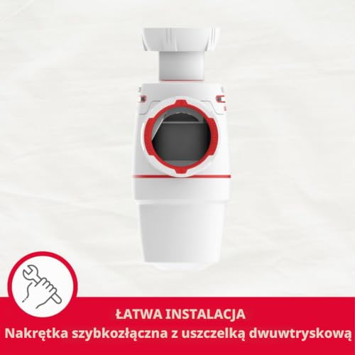 Wirquin Neo AIR 30722156 syfon do zlewozmywaka, średnica 40 cm, biały