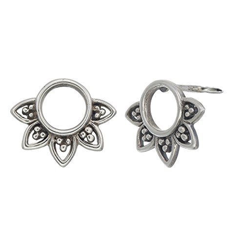 Boma Jewelry Sterling Silver Balinese Filigree Circle Stud Earrings
