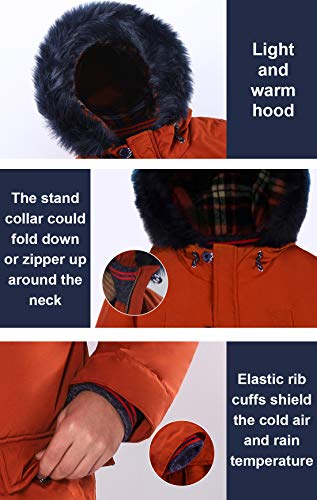 Image of SOLOCOTE Boys Winter Coats Kids Winter Jacket Warm Thick Heavyweight Tough Long Windproof Outwear with Hood