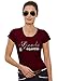 Produktbild SPOOKS T Shirt für Damen Mädchen Kinder, tailliert Sommer Tshirt mit Aufdruck aus Frotee - bequem & stylisch Roxie Sequin - Bordeaux S