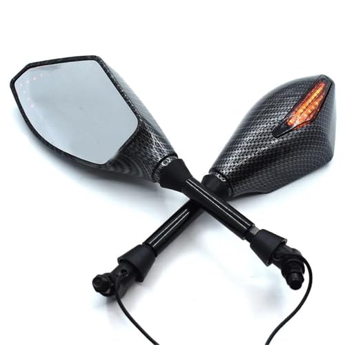Espejos retrovisores con intermitentes integrados para Yamaha FZ1 FZ6 FZ-09
