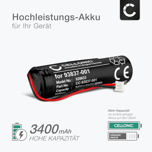 CELLONIC 1x Akku für Rasierer & Haarschneider Kompatibel mit Wahl Legend, Super Taper Cordless, Cordless Magic Clip, 93837-001 - (3400mAh, 3.7V)