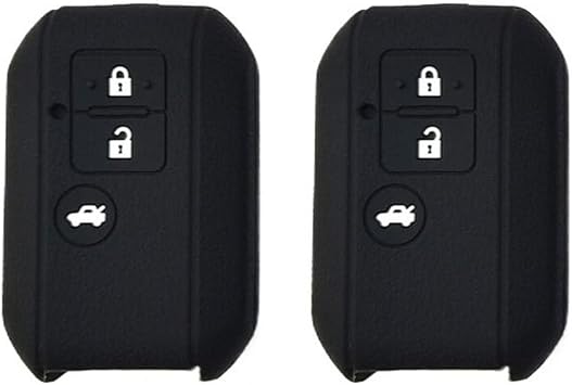 2pcs Replace Black and White Silicone Car Key Case Cover Compatible with Suzuki Tianyu SX4 Smart Swift Vitra Car Remote Control Shell Protection Fob Accessories
