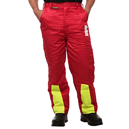 Foto von WOODSafe Schnittschutzhose Klasse 1, kwf-geprüfte Forsthose Herren - Waldarbeiterhose Größe (56)
