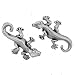 Corinna-Maria 925 Sterling Silver Gecko Lizard Earrings Studs Tiny Mini Stainless Steel Posts and Backs