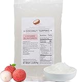 Soeos Lychee Flavored Coconut Jelly Strips, 2.2 lbs (1 Kg), Lychee Jelly for Boba Tea, Sweet and Chewy Tropical Snack, Perfect Topping for Ice Cream, Desserts