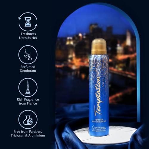Image of Envy Temptation Angel and Foxy Deodorant For Women- 150 ML Each, Pack of 2| Long Lasting Deodorant Body Spary