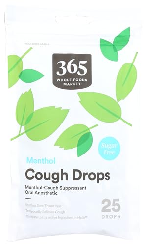 365 by Whole Foods Market, Cough Drops, Sugar Free Menthol, 25 Count - image 1
