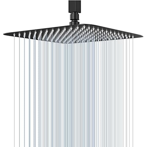 Rain Shower Head, VIGIME 12 Inch High Pressure Square Rainfall Showerhead Cover