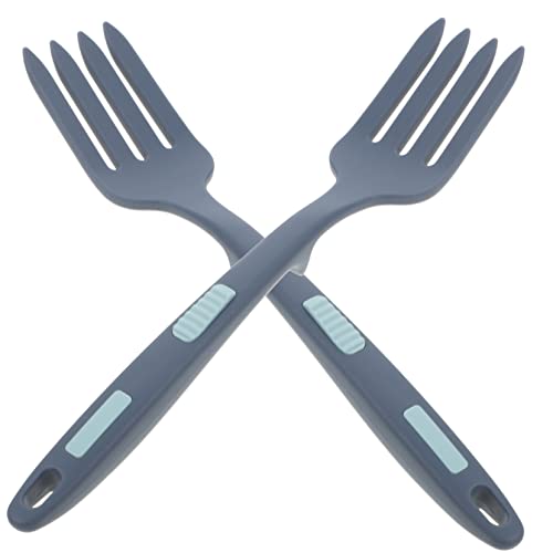 Cabilock Kitchen Forks 2 Pack of Silicone Forks Safe for Pasta Salad More Heat Resistant Non-slip Design