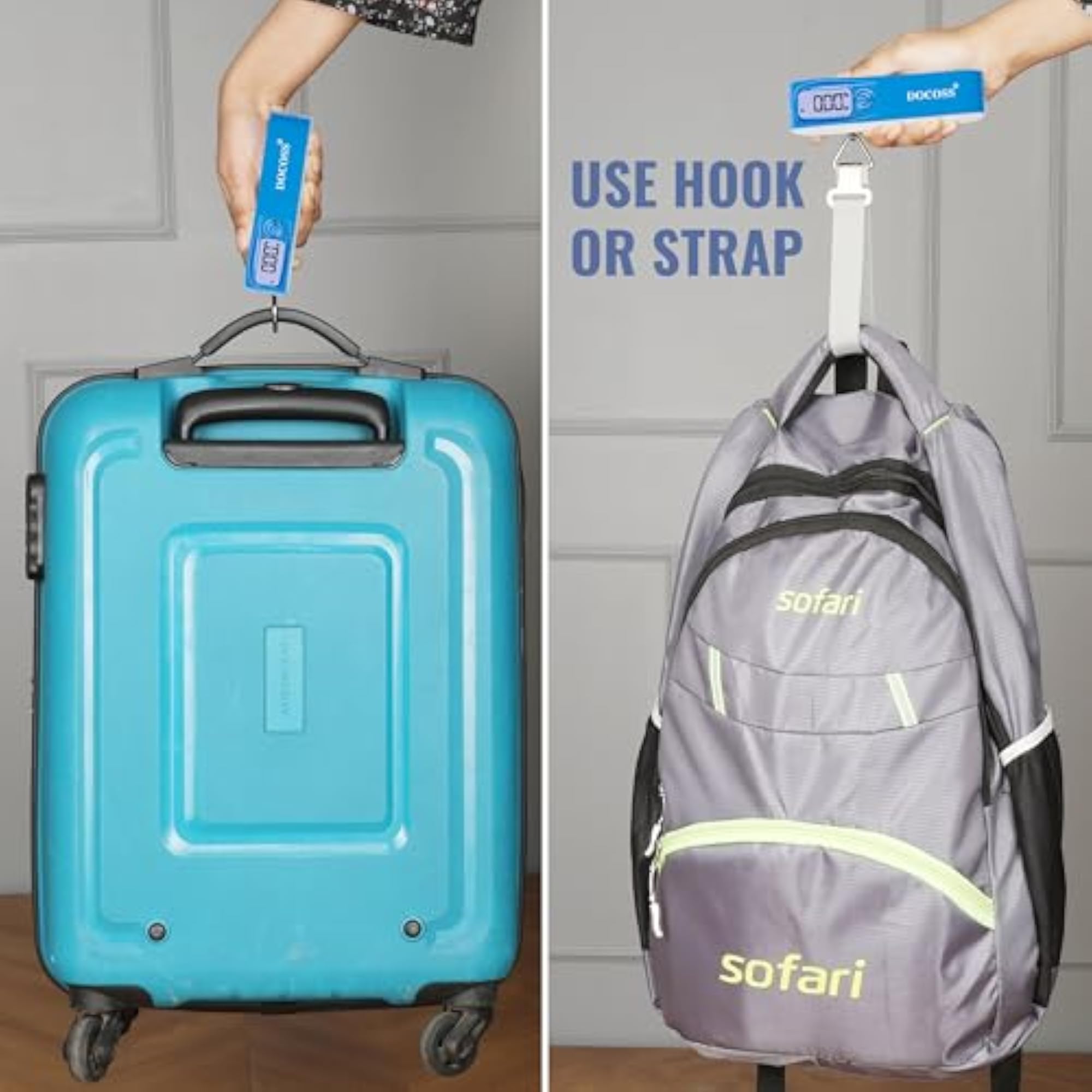 Portable Luggage Weighing Scale with Power Bank - 50kg Capacity