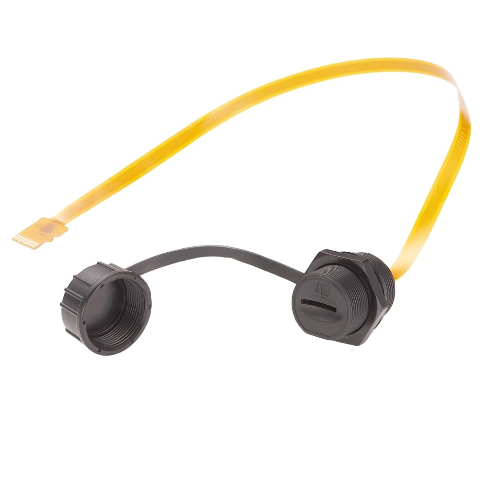 Outdoor IP67 Micro SD(TF) Card Extension Cable Panel Mount TF Card Flex Extender FPC Waterproof Cable TF Reader Memory Card Adapter Cord for Cabinet Chassis Case Frame (Plastic, 0.3M)