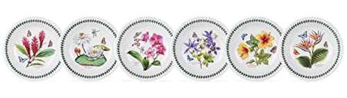 Portmeirion Exotic Botanic Garden 8.5 Inch Pasta Bowl | Set Of 6 With Assorted Motifs | Dishwasher, Microwave, And Oven Safe | For Pasta, Soups, Or Salads | Made In England #TOP7