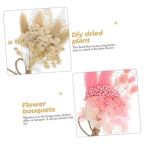 6 piezas de ramos mini de flores secas para decoración miniatura 7