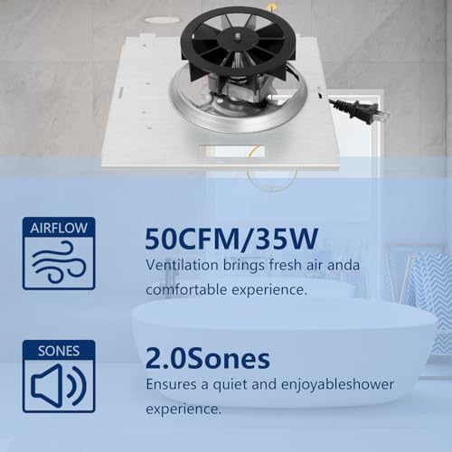 Motoasis 【Upgrade】 763RL B Unit,763RLN Fan Motor for Nutone 763RL/769RL A 763RLN 763RLL 763RLN-R01 Bathroom Fan 50 CFM,Fit 769RF/769RL B(70 CFM), 2.0 Sone,S0503B000,9"x9" by Motoasis - Image 3
