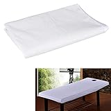 LAVABLE: la hoja de mesa de spa con orificio es conveniente para lavar o secar, siempre puede mantener una situación sanitaria. Mantenerlo limpio en todo momento ofrece a los clientes una mejor experiencia de spa.