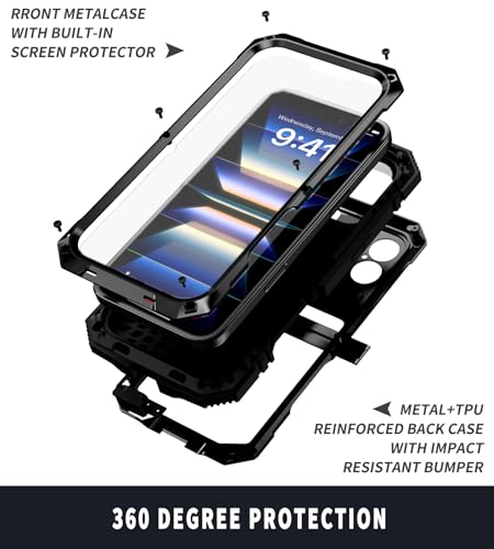 Coque métal iPhone 16 Plus blindée et robuste, finition noire de haute précision - 2