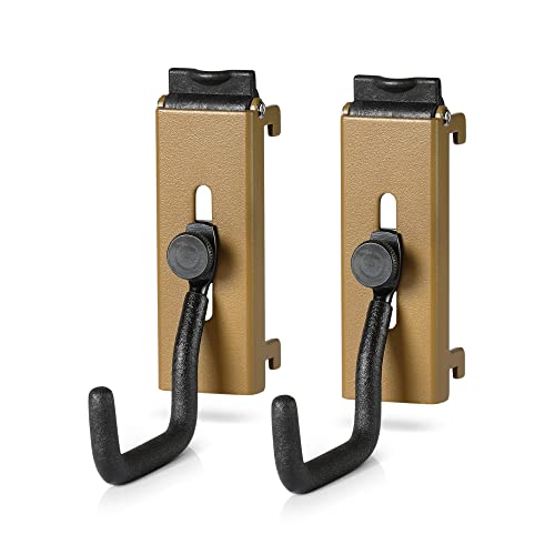Savior Equipment Wall Rack System Heavy-Duty Steel Tactical J-Hooks for Handgun Pistol Revolver Wall Mount Hanger, Modular Firearms Gun Wall Gear Accessories Organizer, 1-Pair - Savior Equipment