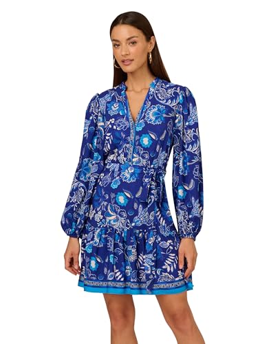 Image of Adrianna Papell Printed Short Dress