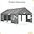 Thanaddo Carport 13'x 25' Heavy Duty Car Port with Roll-up Sidewall and Ventilated Windows with Removable Sidewalls,Portable Outdoor Garage for Car,Truck,Boat,Car Canopy,Gray Carports