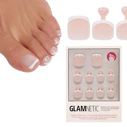 Glamnetic Press On Toenails - MaDamn | Classic White French