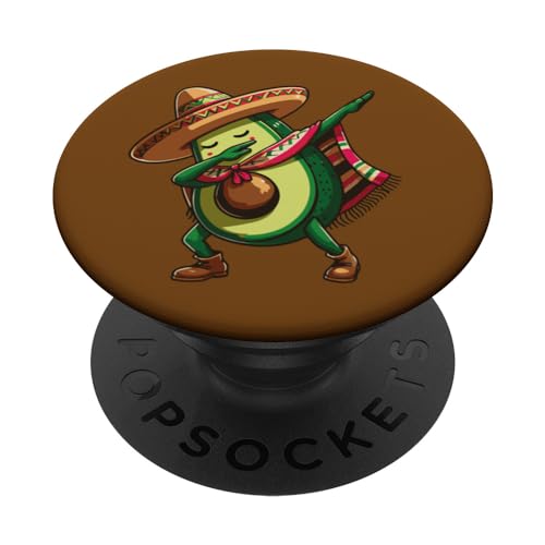 Dab Mexican Avocado Poncho Sombrero Boys Funny Cinco de Mayo PopSockets PopGrip Intercambiabile